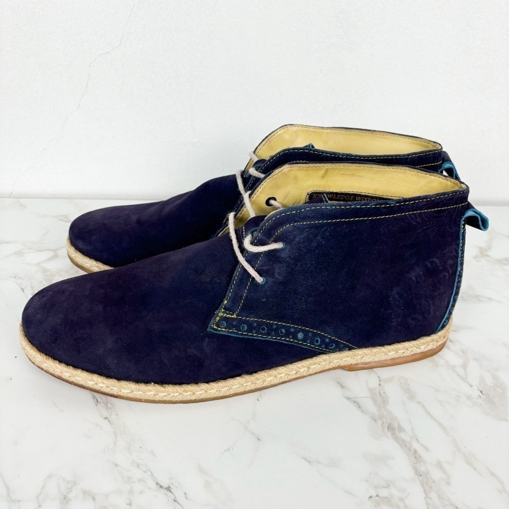 Robert Graham Men's Navy Blur Kamiko Chukka Boot Sz 12 - Picture 4 of 12